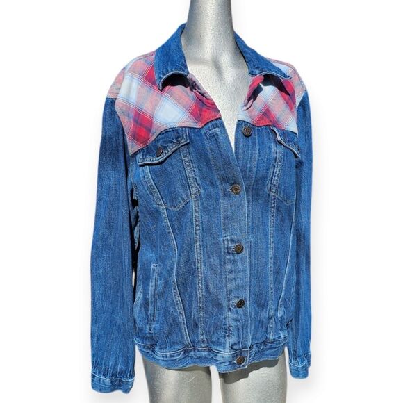 Gap Pendleton Denim Plaid Jean Jacket XLarge - Picture 10 of 13